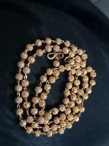Elegant Beaded Gold Chain Necklace