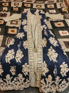 havy Elegant Navy Embroidered Kurta Set