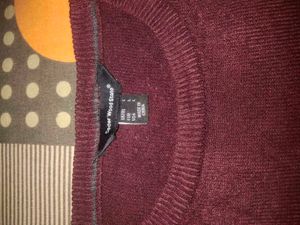 Burgundy Striped Sweater