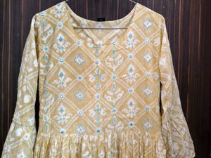 A line beautiful long  kurti