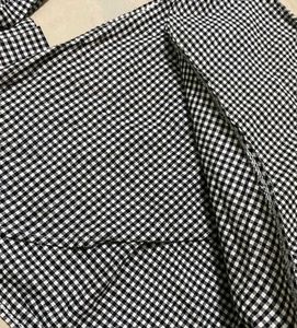 gingham short skirt w-26~32 l-17