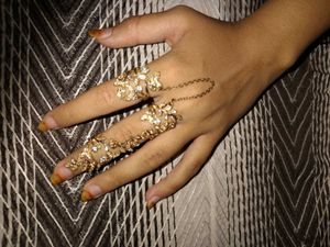 Elegant Butterfly Design Hand Chain Ring