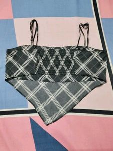 Plaid Cami Y2K Top