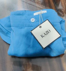 Chic Blue Ruffle Skirt