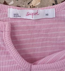 Pink Ribbed Crop Tank Top