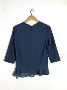 Zara Navy Blue Casual Top(Women’s)