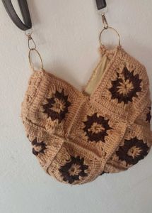 Boho Crochet Hobo Bag