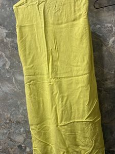 Yellow Textured Sleeveless Kurta