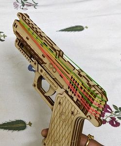 Hand Crafted Wooden Rubber Band Gun