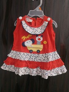 3 Cute 'Fun' Appliqued Baby Dresses