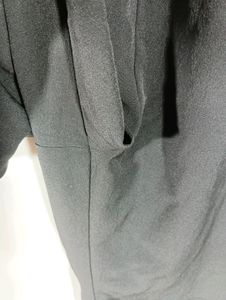 Black Plain Casual Dungaree (Women)