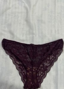 Calvin Klein Burgundy Lace Bra &amp; Panty Set