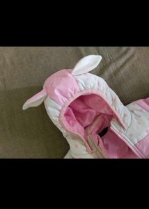Frendz Kids Pink Bunny Puffer Jacket