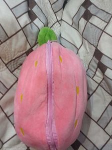 Adorable Bunny Plush Toy with Strawberry Bag