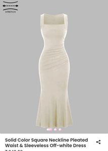 Elegant Off-White Sleeveless Dress