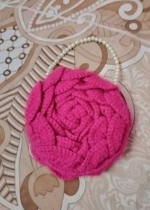 Charming Rose Clutch with Pearl Handle