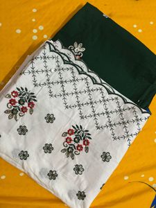 Embroidered Salwar Kameez Fabric With Scalping