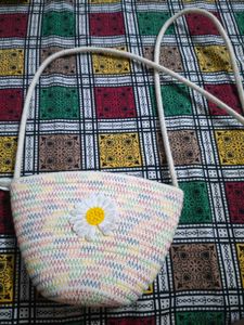 Cute Daisy Straw Crossbody Bag