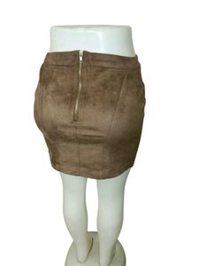 Italian Brown Suede Mini Skirt