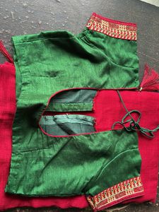 Beautiful Red Embroidered Saree