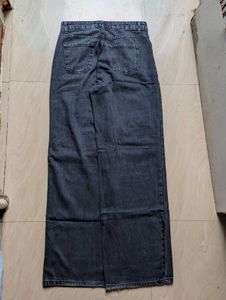 Ripped Black Wide Leg Jeans