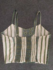 Striped Sleeveless Crop Top