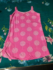 Cute Pink Dandelion Print Dress