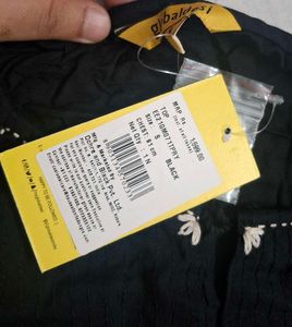 Black Crinkled Kurta
