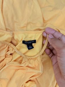 Ann Taylor Yellow halter Maxi Dress formal Gown