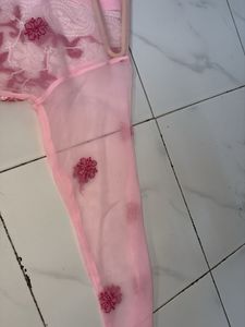 Pretty Pink Chikankari Lucknowi Kurti