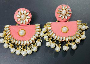 Fancy Fabric Party Wear Have Long Size Earrings