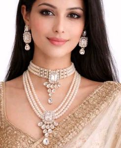 Stunning Pearl and Diamond Jewellery Set