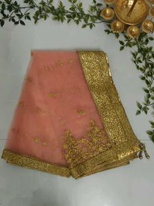 Elegant Gold Sequined Lehenga Choli Set