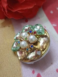 Sparkling Pearl &amp; Gemstone Brooch