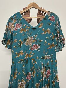 Bohemian Floral Print Midi Dress