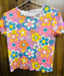 Retro Floral Crop Top
