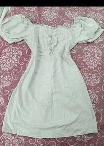Chic Puff Sleeve Square Neck Dress