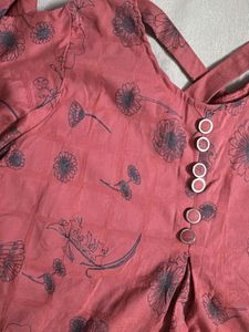 Peach peplum top