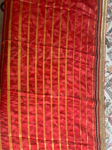 Party wear saree with designer pleates