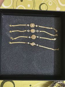 Elegant Gold Bracelets Set