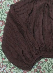 Coffee brown textured Top