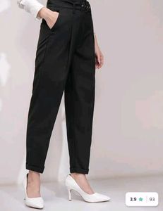 🎀Chic Black Belted Trousers for women 🎀
