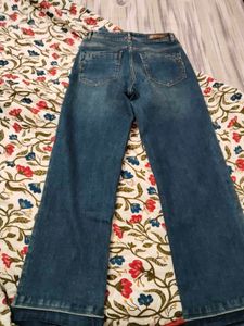 Women's Wide Leg dark Blue Denim Jeans