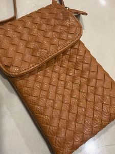 Woven Leather Crossbody Bag