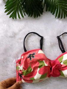 Very Beautiful Rose Applique Floral Bra