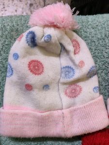 Set Of Three Woollen Caps, 3-9 Months, Boys And Gi