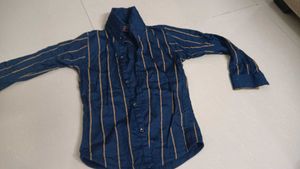 kids Striped Blue Shirt