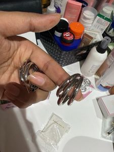 Chunky Silver Hoop Earrings
