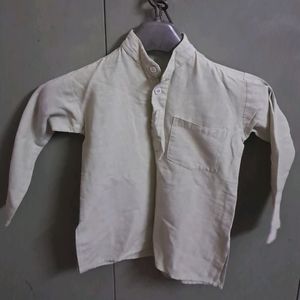 Pista Green Khadi Cotton KURTA For 3-5 year Old Boy