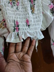 Floral Print Ruched korean Crop Top